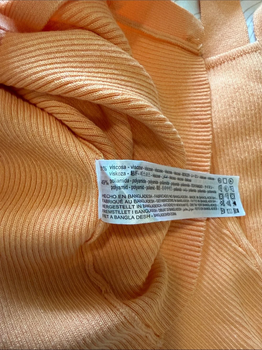 ZARA M Orange Knit Short-Sleeve Cardigan with Tank
